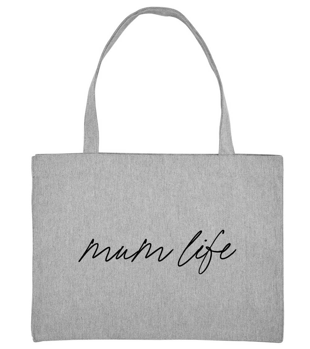 Shopping bag mum life gris