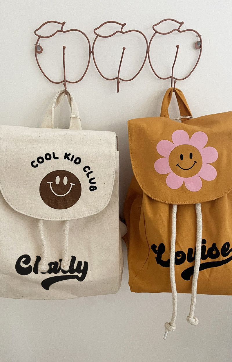 Sac à dos enfant personnalisé en coton biologique GROOVY